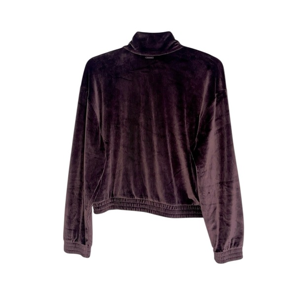 Victoria's Secret Purple Ribbed Velour Zip Crop Jacket Size Medium - Picture 4 of 10